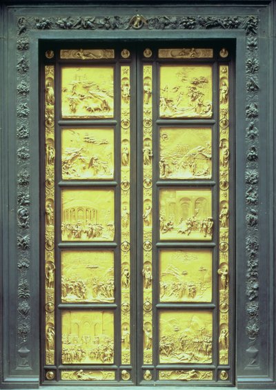 The Gates of Paradise (East Doors) Comprising 10 Relief Panels Depicting Old Testament Scenes 1425-52 by Lorenzo Ghiberti